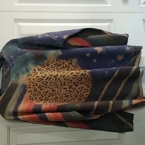 YESNO Oversized Wool Blend Multi Design Sweater Xl